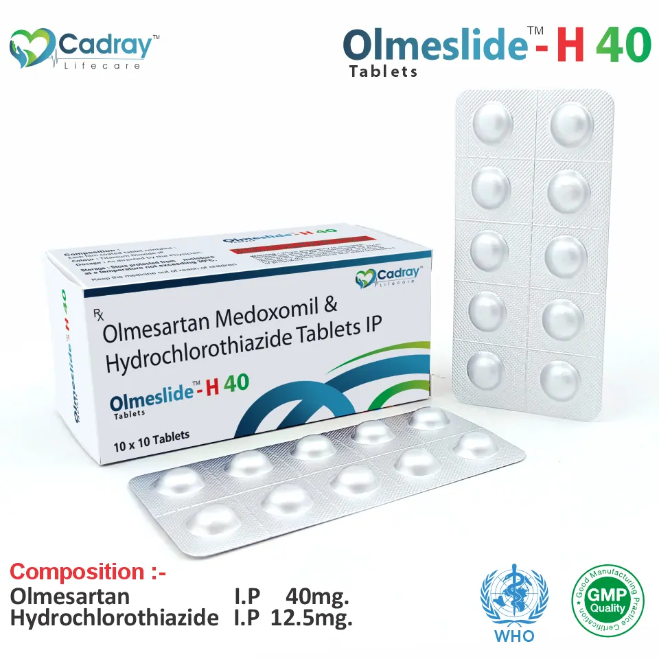 Olmesartan 40mg + Hydrochlorothiazide 12.5mg Tablet | Olmesartan H 40/12.5 in PCD Pharma Franchise